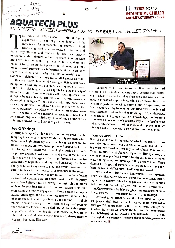 Industrial Chiller Manufacturers