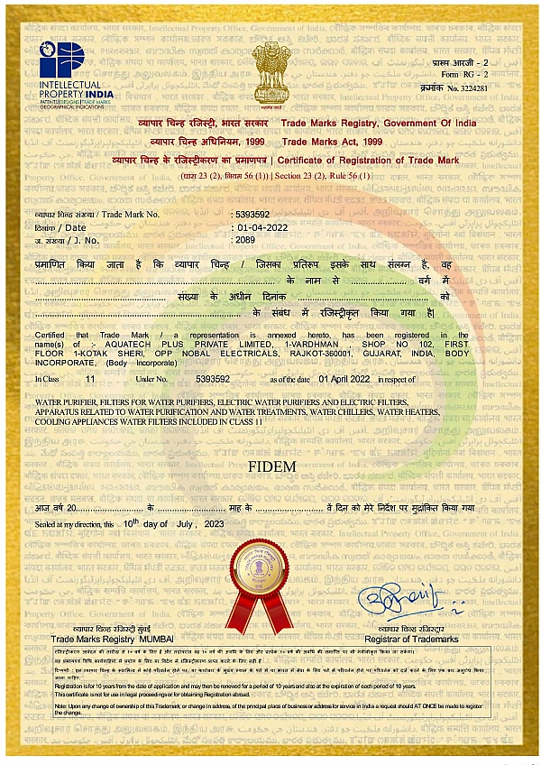 Trademark Certificate