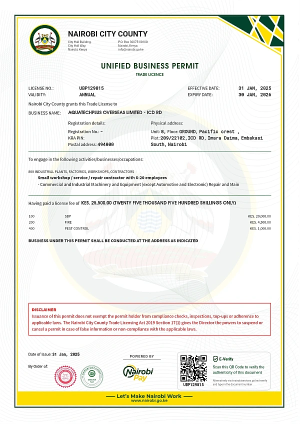 Unified Business Permit - Nairobi
