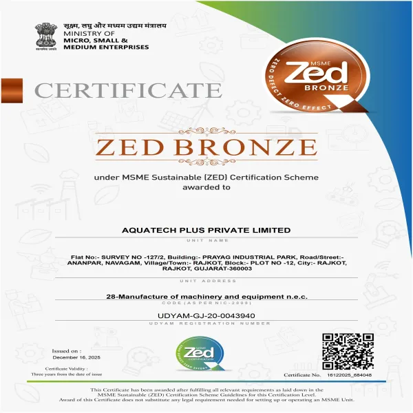 Zed Bronze Certificate (28-Manufacture of Machinery and Equipment N.E.C.)